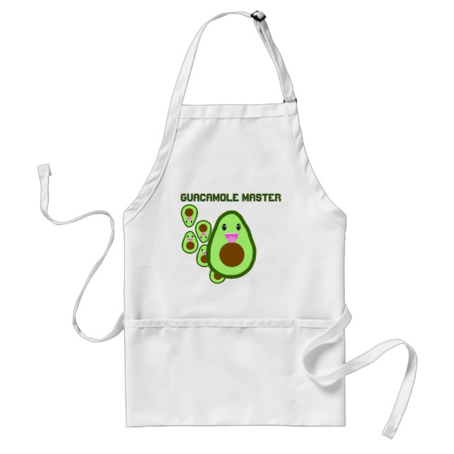 Cute Kawaii Avocado Guacamole Master Apron (Front)