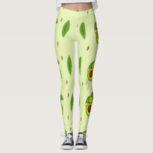 Cute kawaii avocado leggings