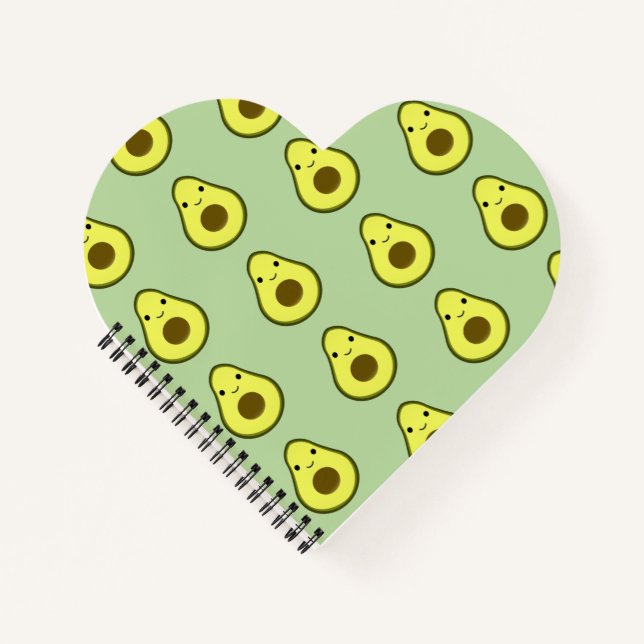 Cute Kawaii Avocado  Notebook (Front)