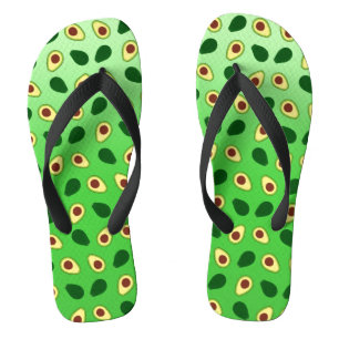 Cute Kawaii Avocado slice summer gradient Pattern Thongs
