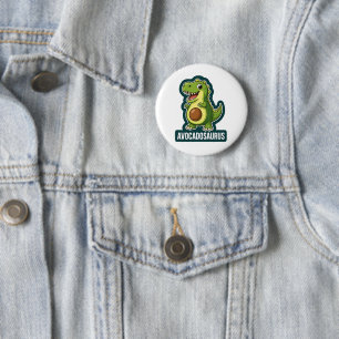 Cute Kawaii Avocadosaurus Dinosaur Funny Pun 6 Cm Round Badge
