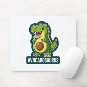 Cute Kawaii Avocadosaurus Dinosaur Funny Pun Mouse Pad