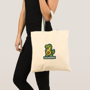 Cute Kawaii Avocadosaurus Dinosaur Funny Pun Tote Bag