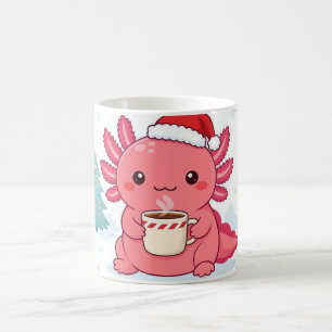 Cute Kawaii Axolotl Christmas Coffee Mug