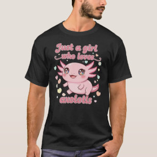 Cute Kawaii Axolotl Girl Design T-Shirt