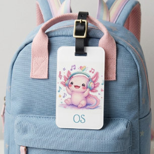 Cute Kawaii Axolotl Luggage Tag
