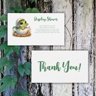 Cute Kawaii Baby Alligator Hatching Baby Shower  Enclosure Card
