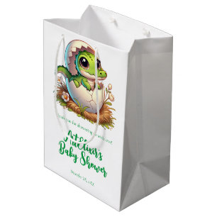 Cute Kawaii Baby Alligator Hatching Baby Shower  Medium Gift Bag