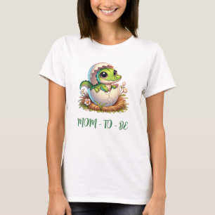 Cute Kawaii Baby Alligator Hatching Baby Shower T-Shirt