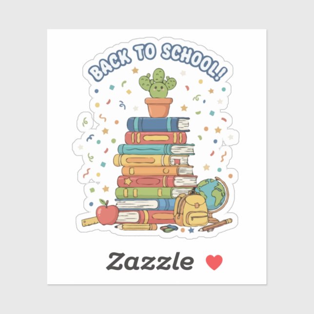Cute Kawaii Back To School Books (Sheet)