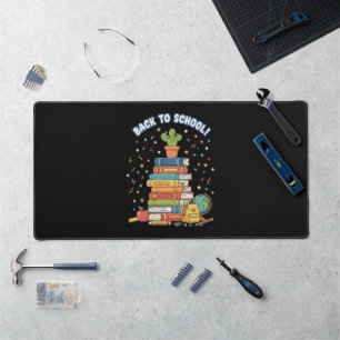 Cute Kawaii Back To School Books Desk Mat