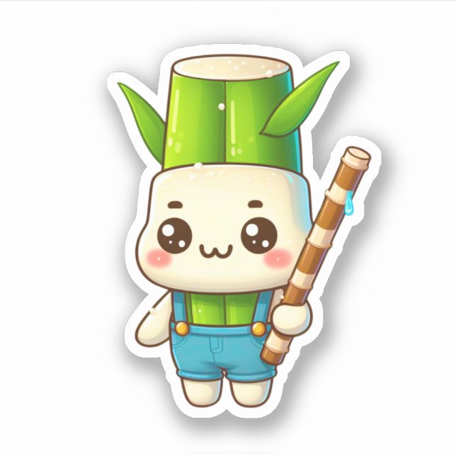 cute kawaii bamboo head (Front)