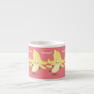 Cute kawaii banana cartoon espresso cup