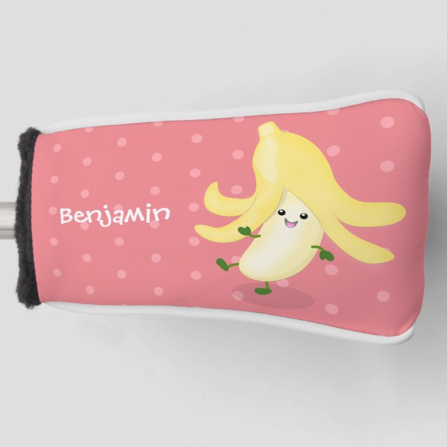 Cute kawaii banana cartoon golf head cover (Front)