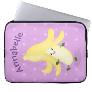 Cute kawaii banana cartoon laptop sleeve