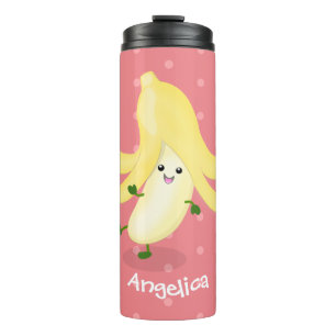 Cute kawaii banana cartoon thermal tumbler