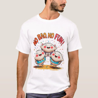 Cute Kawaii Bao Buns Holding Hands – Fun Food Art  T-Shirt