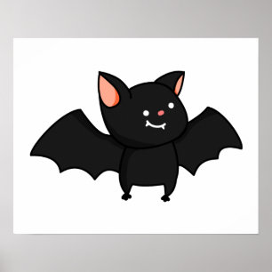 Cute Kawaii Bat Poster