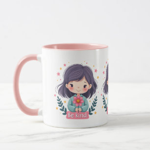 Cute Kawaii "Be Kind" Illustration Mug