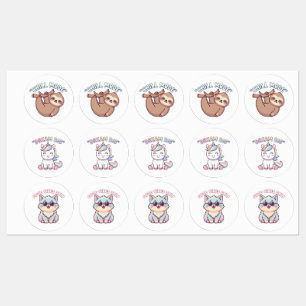 Cute Kawaii Bear Motivational Sticker Collection