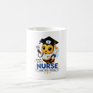 Cute Kawaii Bee Nurse Graduation 2026 Coffee Mug