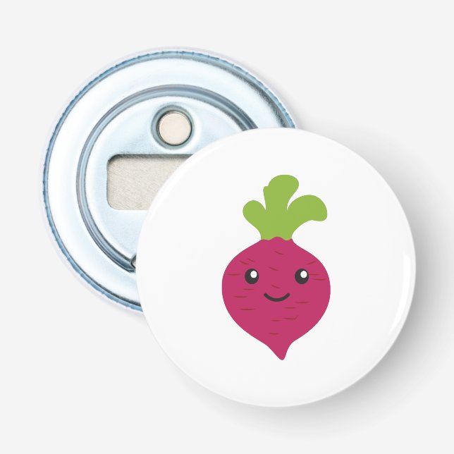 Cute Kawaii Beet Bottle Opener (Front)
