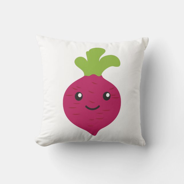 Cute Kawaii Beet Cushion (Front)