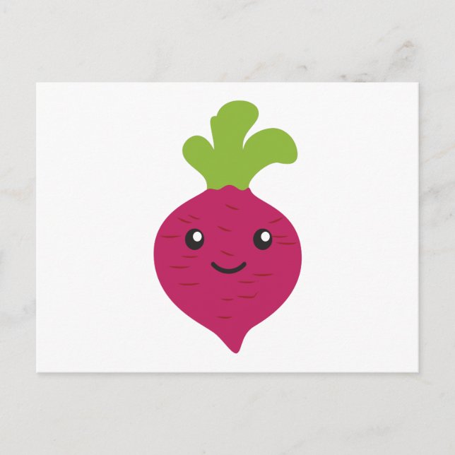 Cute Kawaii Beet Postcard (Front)