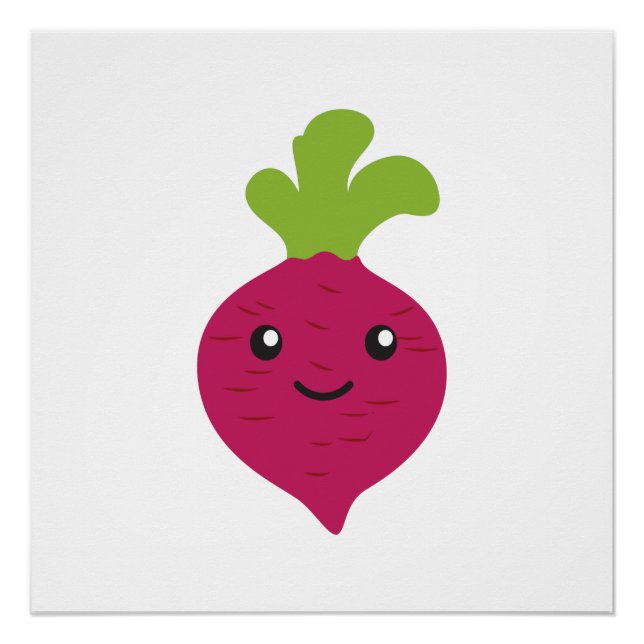 Cute Kawaii Beet Poster (Front)