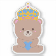 Cute Kawaii Blue Pink Royal Prince Bear