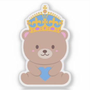 Cute Kawaii Blue Pink Royal Prince Bear