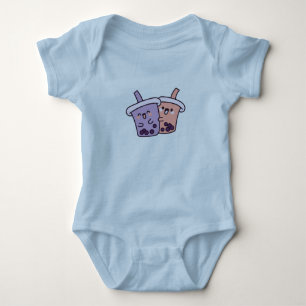 Cute Kawaii Boba Bubble Tea Best Friends Birthday Baby Bodysuit