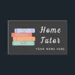 Cute Kawaii Books Home Tutor Teacher Simple Grey Business Card<br><div class="desc">These cute,  simple business cards would be perfect for teacher,  home tutor,  teacher on call. Easily add your own details by clicking on the "customise this template" option. If you have any design related questions/requests,  please do not hesitate to contact us.</div>