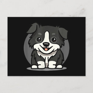 Cute Kawaii Border Collie Chibi Postcard