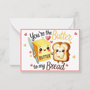 Cute Kawaii Bread and Butter Card