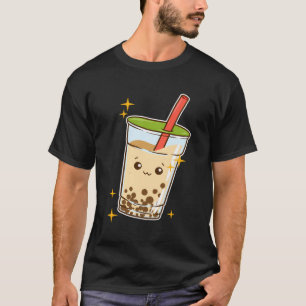 Cute Kawaii Bubble Tea Boba Lover Milk Tea Tapioca T-Shirt