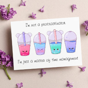 Cute Kawaii Bubble Tea Postcard