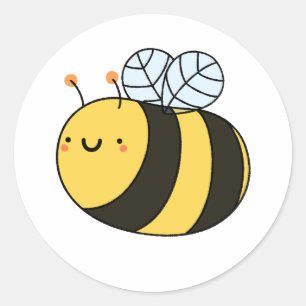 Cute Kawaii Bumble Bee Classic Round Sticker