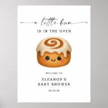 Cute Kawaii Bun in the Oven Baby Shower Welcome