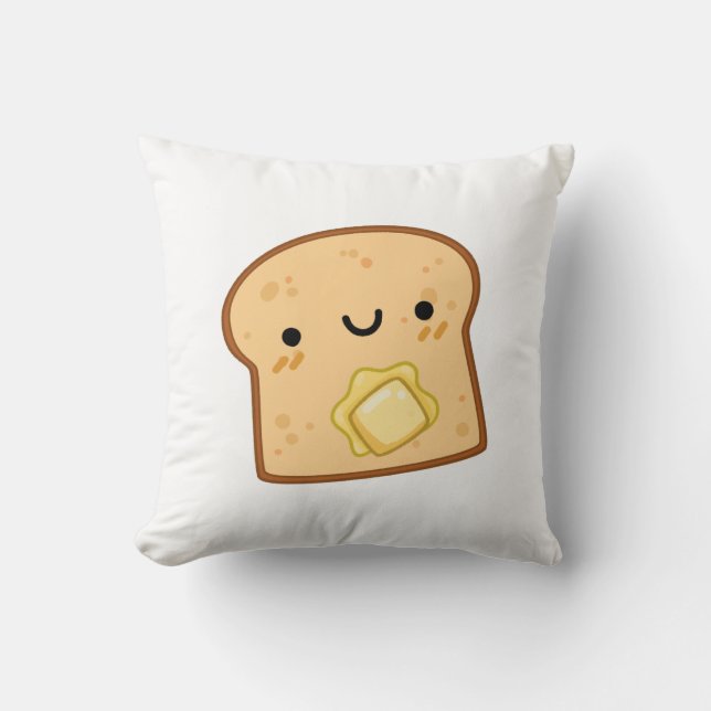 Cute Kawaii Butter Toast Cushion (Front)