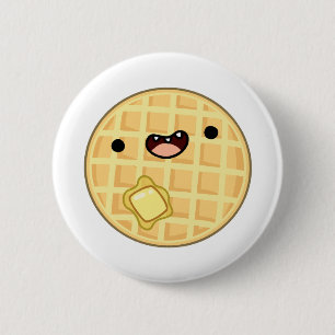 Cute Kawaii Butter Waffle 6 Cm Round Badge