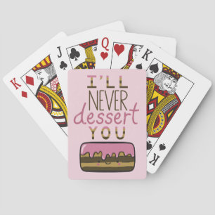 Cute Kawaii Cake dessert with Text Illustration Playing Cards