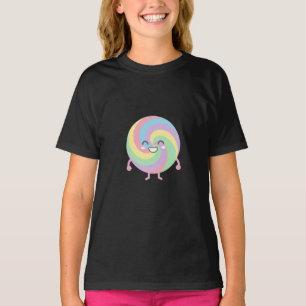 Cute Kawaii Candy Swirl with Smiling Face Pastel I T-Shirt