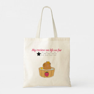 Cute kawaii capybara cartoon design tote bag