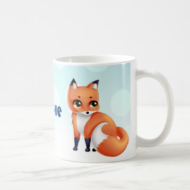 Cute Kawaii cartoon fox Coffee Mug (Right)