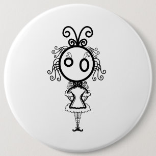 Cute Kawaii Cartoon Girl 6 Cm Round Badge