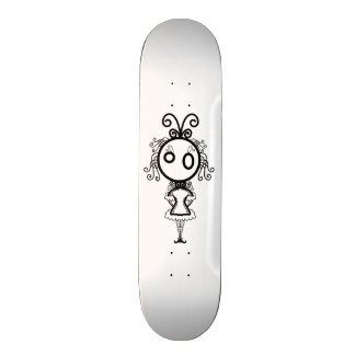 Cute Kawaii Cartoon Girl Skateboard