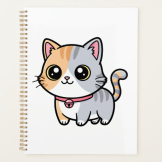 Cute Kawaii Cartoon Kitten Mascot Planner