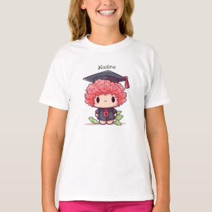 Cute Kawaii Cartoon Personalised Graduation T-Shirt