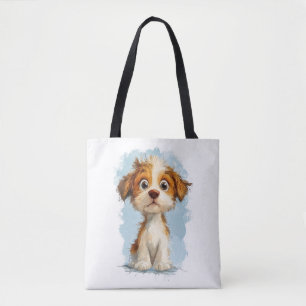 Cute Kawaii Cartoon Puppy Tote Bag